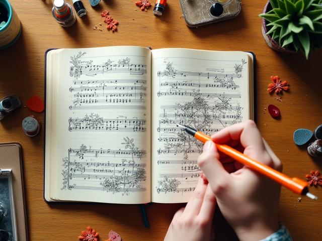 A Nashville artist sketching in our studio
