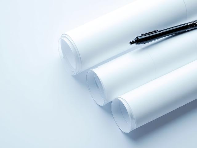 Architectural drafting paper and designer pens